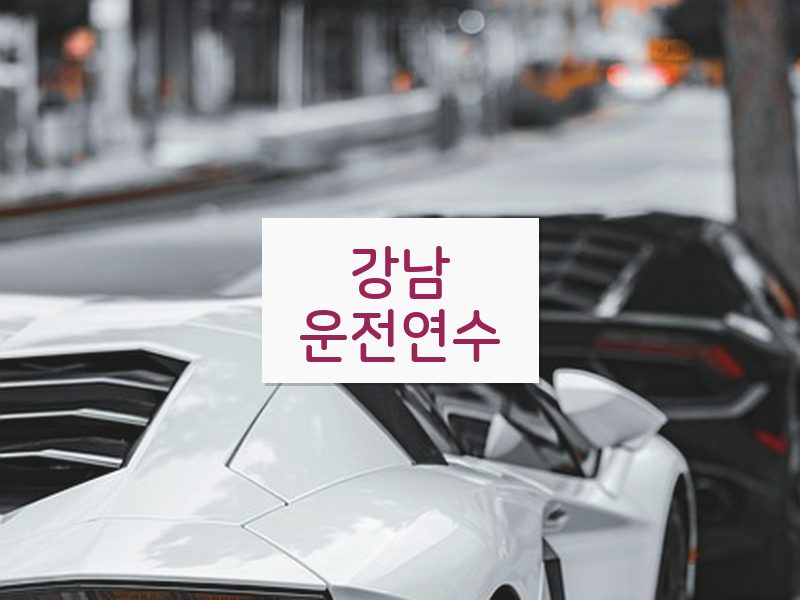 강남운전연수 후기