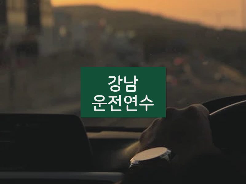 강남운전연수 후기